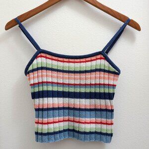 [SOLD] Roxy Women's Dream Sign Stripe Tank Top Cotton Sweater Small